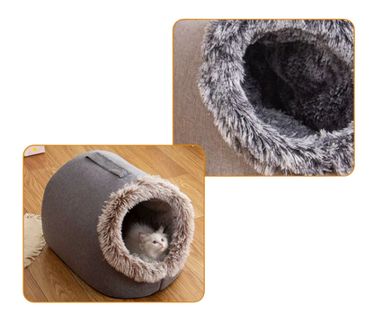 WarmNest Cozy Cave – Self-Warming Tent Bed for Cats & Small Dogs