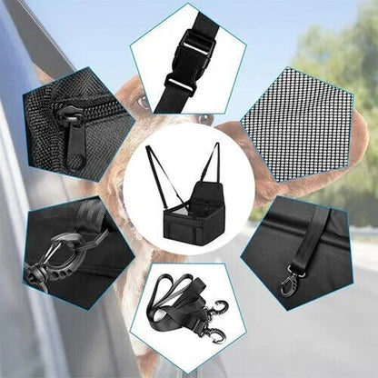 Pets Dog Cat Car Seat Belt Booster Travel Carrier Folding Bag for Dog Cat Puppy