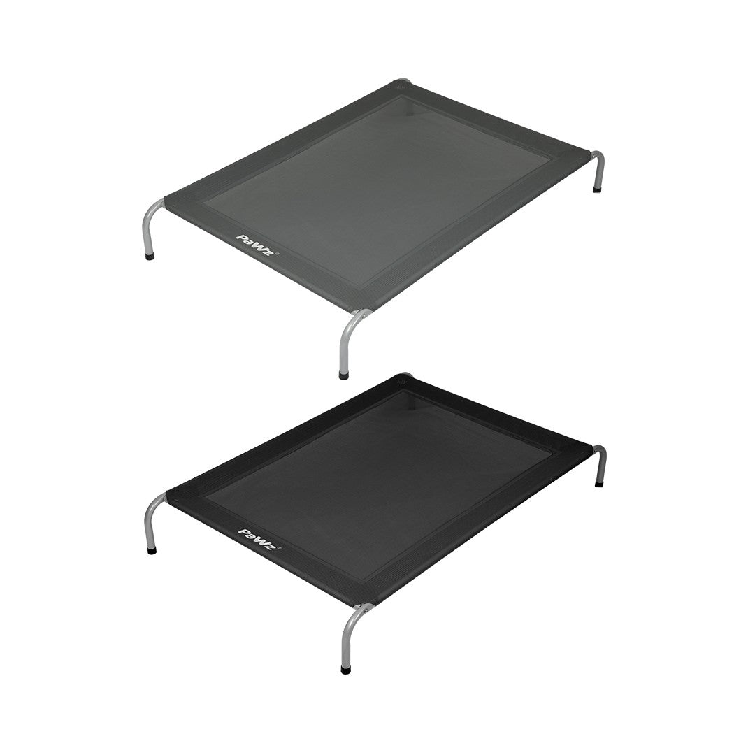 Pawz Heavy-Duty Elevated Trampoline Pet Bed for Dogs and Puppies - Large Raised Mesh Hammock