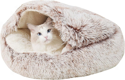 Round Cushion Pet House for Cats and Small Dogs