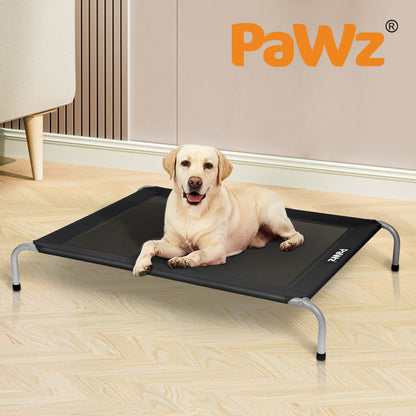 Pawz Heavy-Duty Elevated Trampoline Pet Bed for Dogs and Puppies - Large Raised Mesh Hammock
