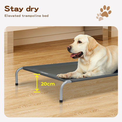 Pawz Heavy-Duty Elevated Trampoline Pet Bed for Dogs and Puppies - Large Raised Mesh Hammock