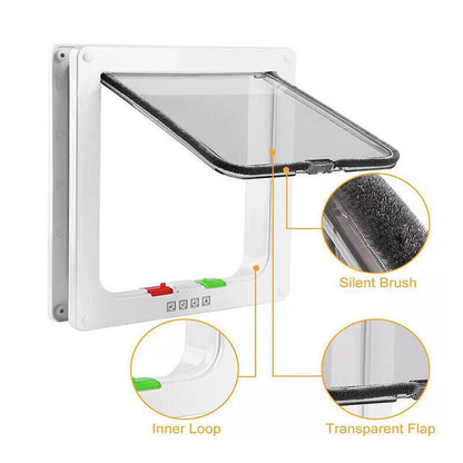 4-Way Safe Lockable Locking Pet Door