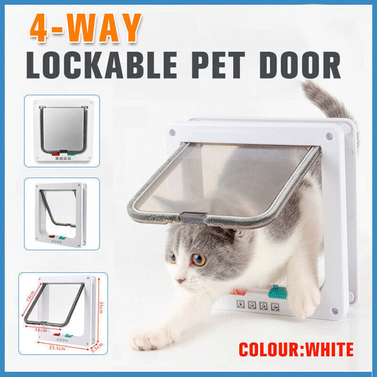 4-Way Safe Lockable Locking Pet Door