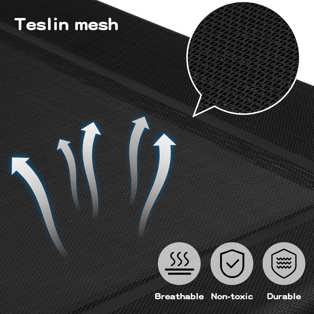 Pawz Heavy-Duty Elevated Trampoline Pet Bed for Dogs and Puppies - Large Raised Mesh Hammock