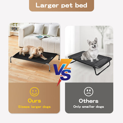 Pawz Heavy-Duty Elevated Trampoline Pet Bed for Dogs and Puppies - Large Raised Mesh Hammock