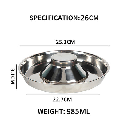 Stainless Dish Pet Feeder Bowl